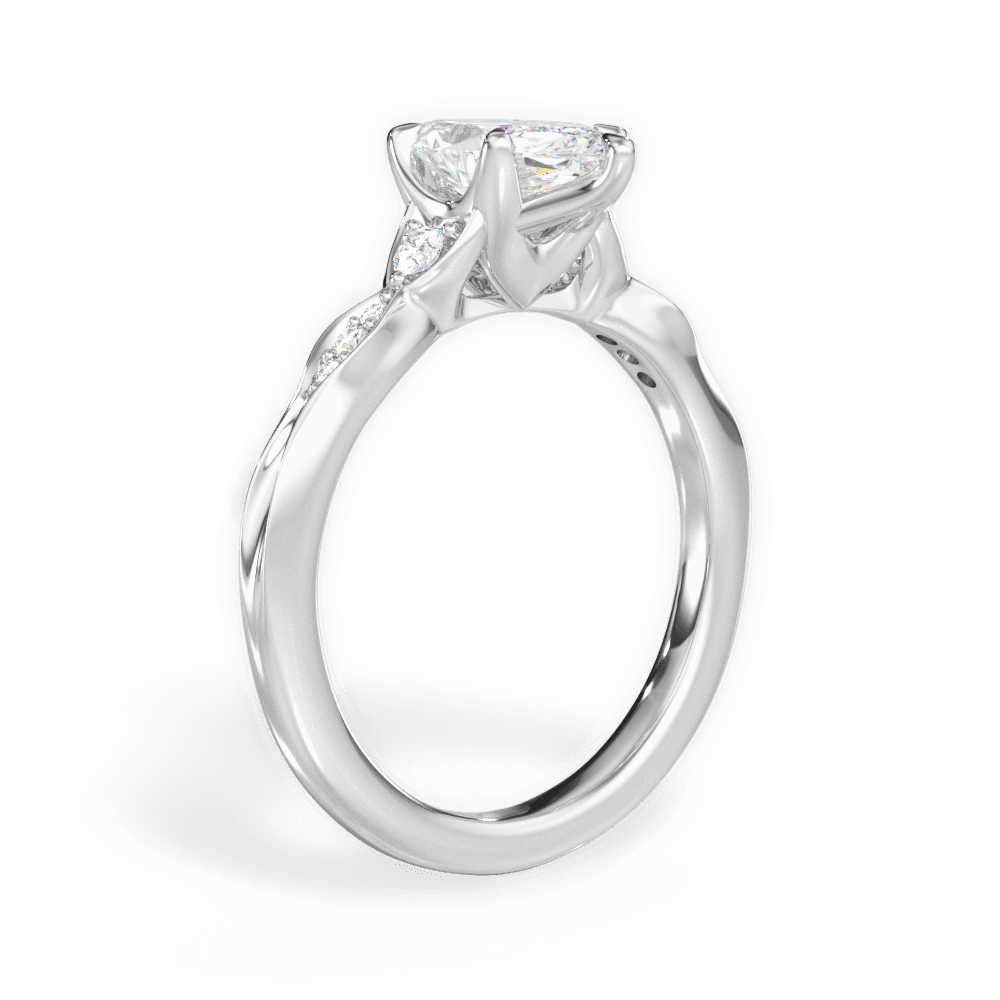 Marquise Cut Vintage Diamond Accent Engagement Ring