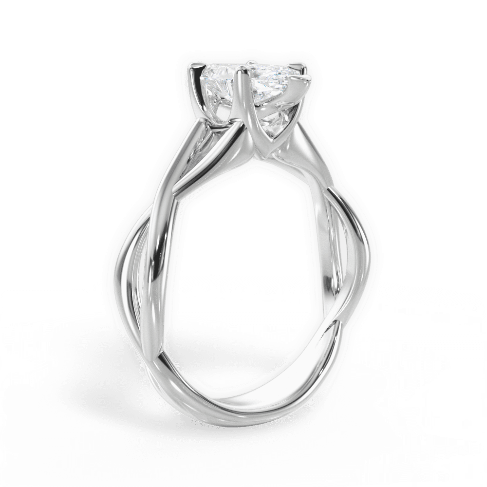 Marquise Cut Open-Twist Solitaire Engagement Ring