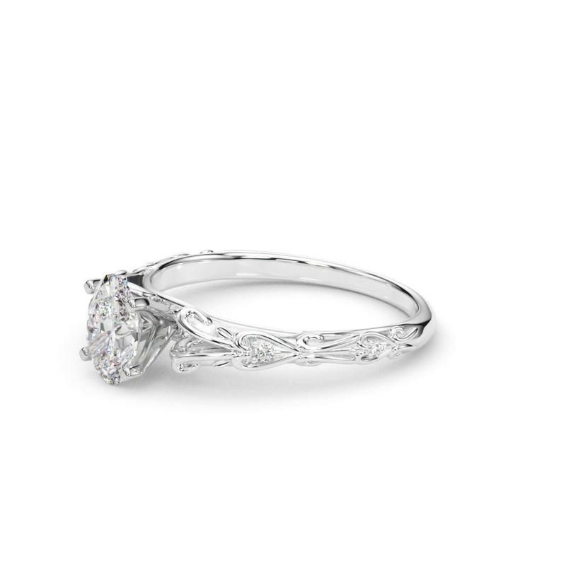 Vintage Inspired Oval Engagement Ring