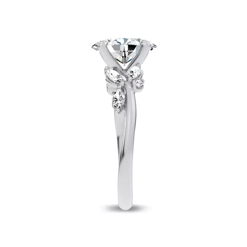 Nature-Inspired Engagement Oval Ring