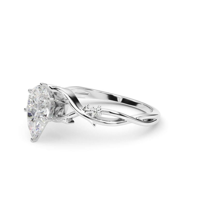 Nature Inspired Pear Engagement Ring