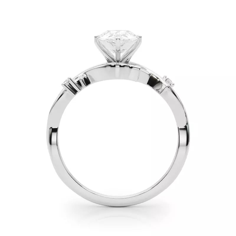 Nature Inspired Pear Engagement Ring