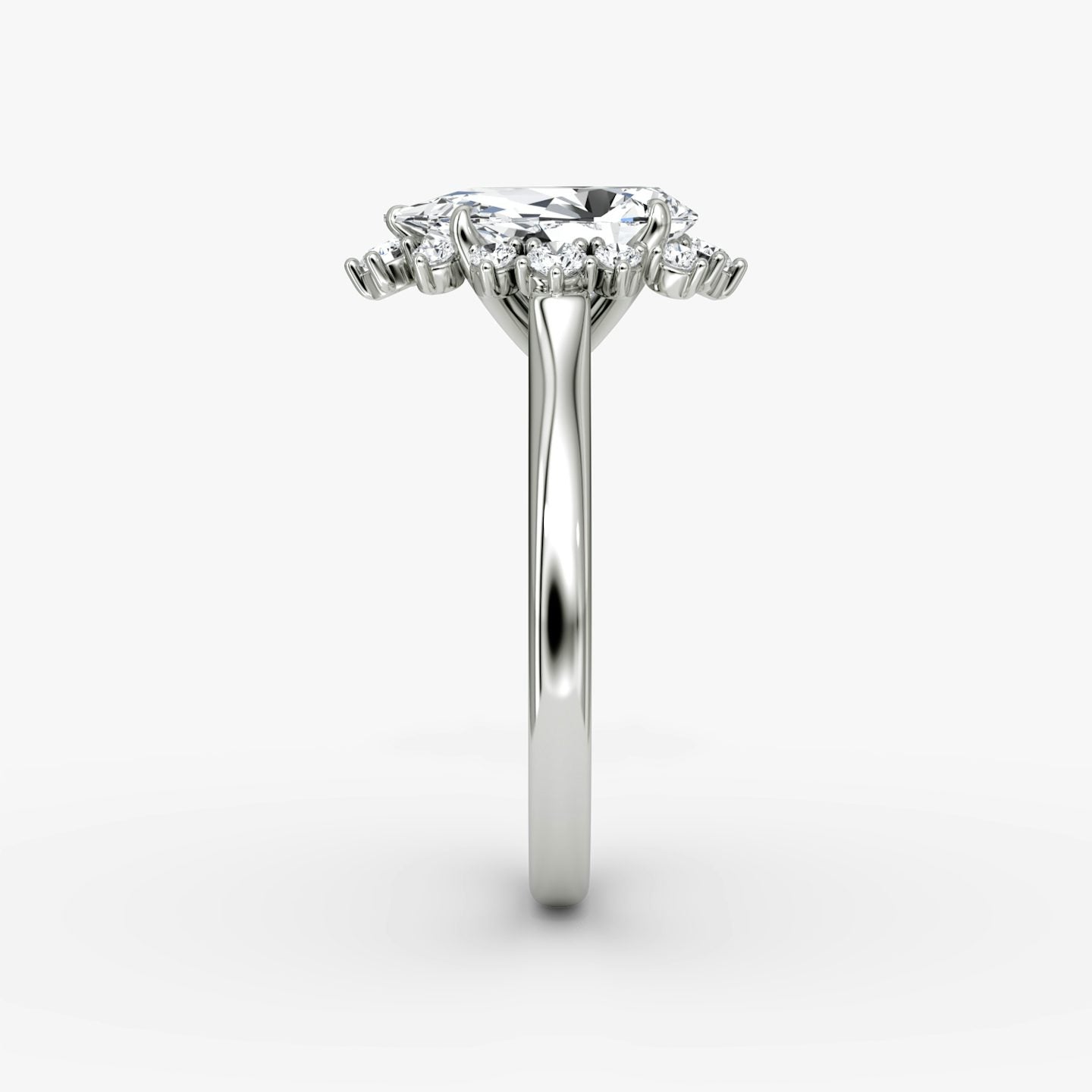 The Aurora Halo Pear Engagement Ring