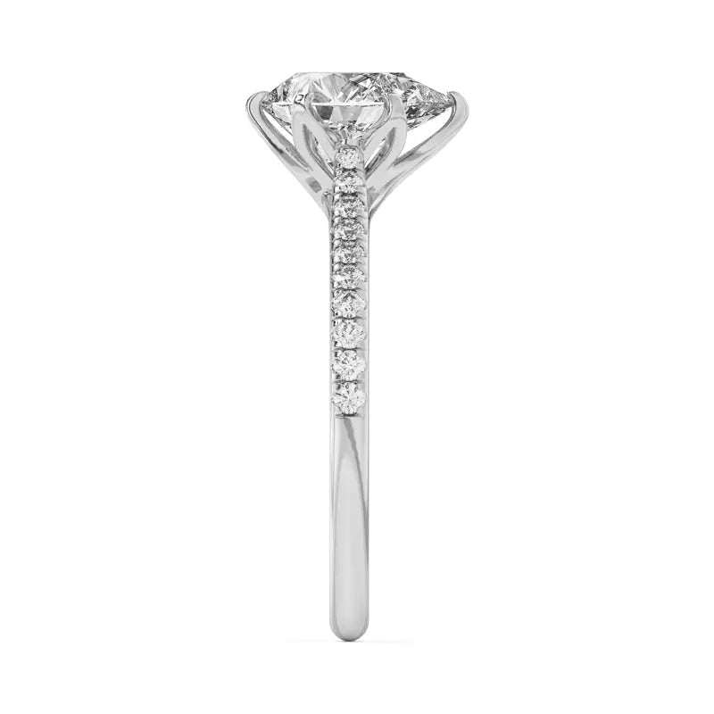 Tulip Inspired 6 Prong Pear Engagement Ring