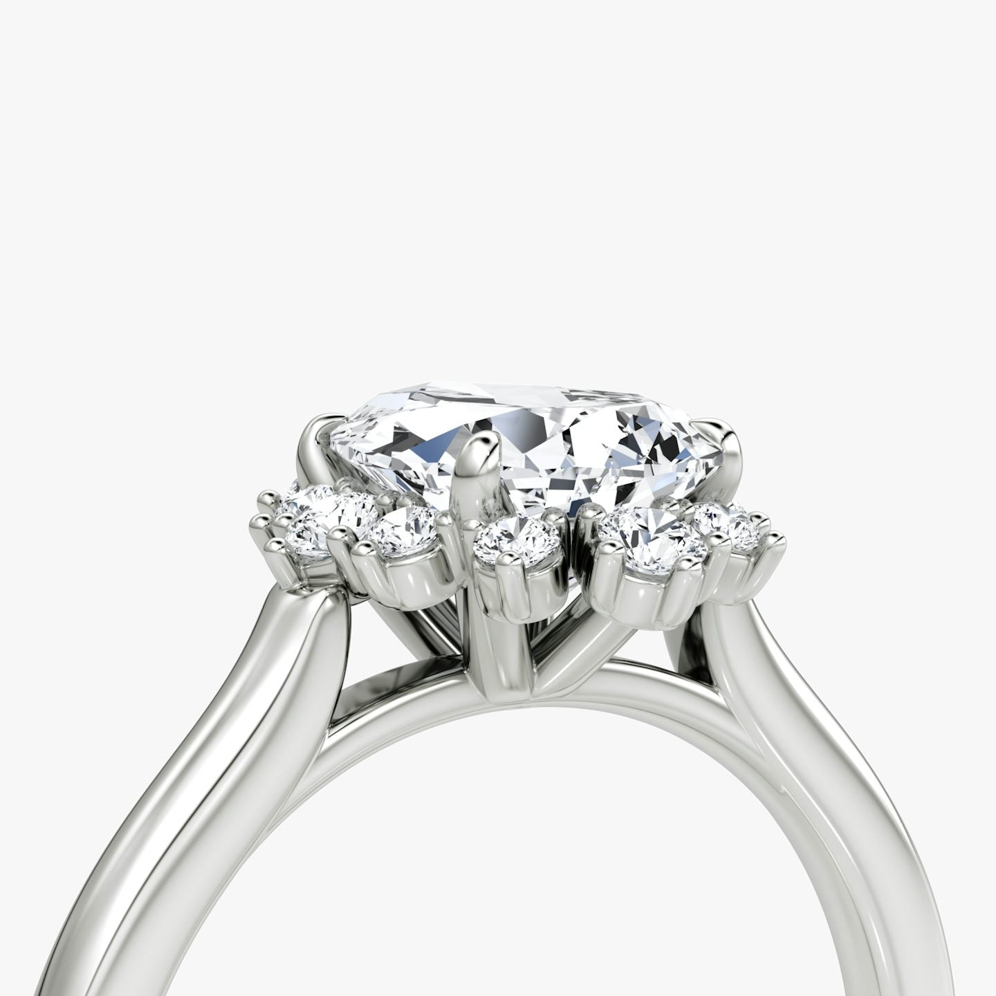 The Aurora Halo Pear Engagement Ring