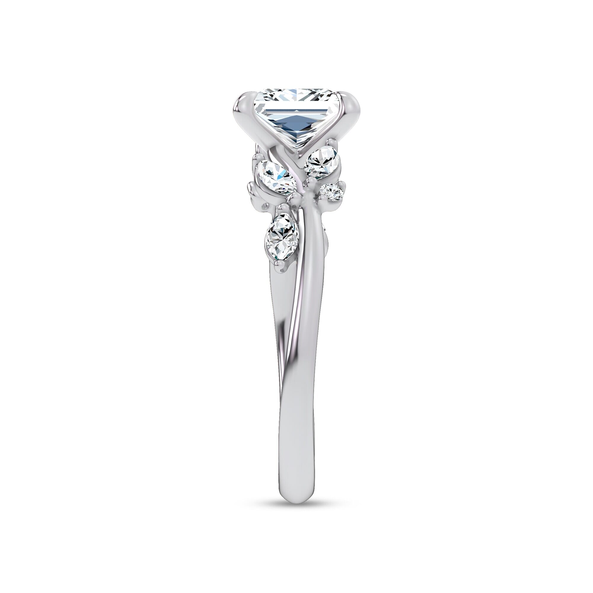 Nature-Inspired Engagement Princess Ring