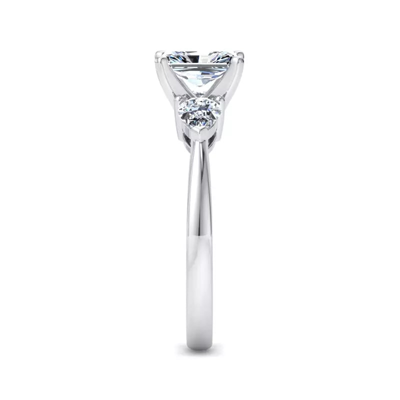 Three-Stone Lab Radiant Engagement Ring