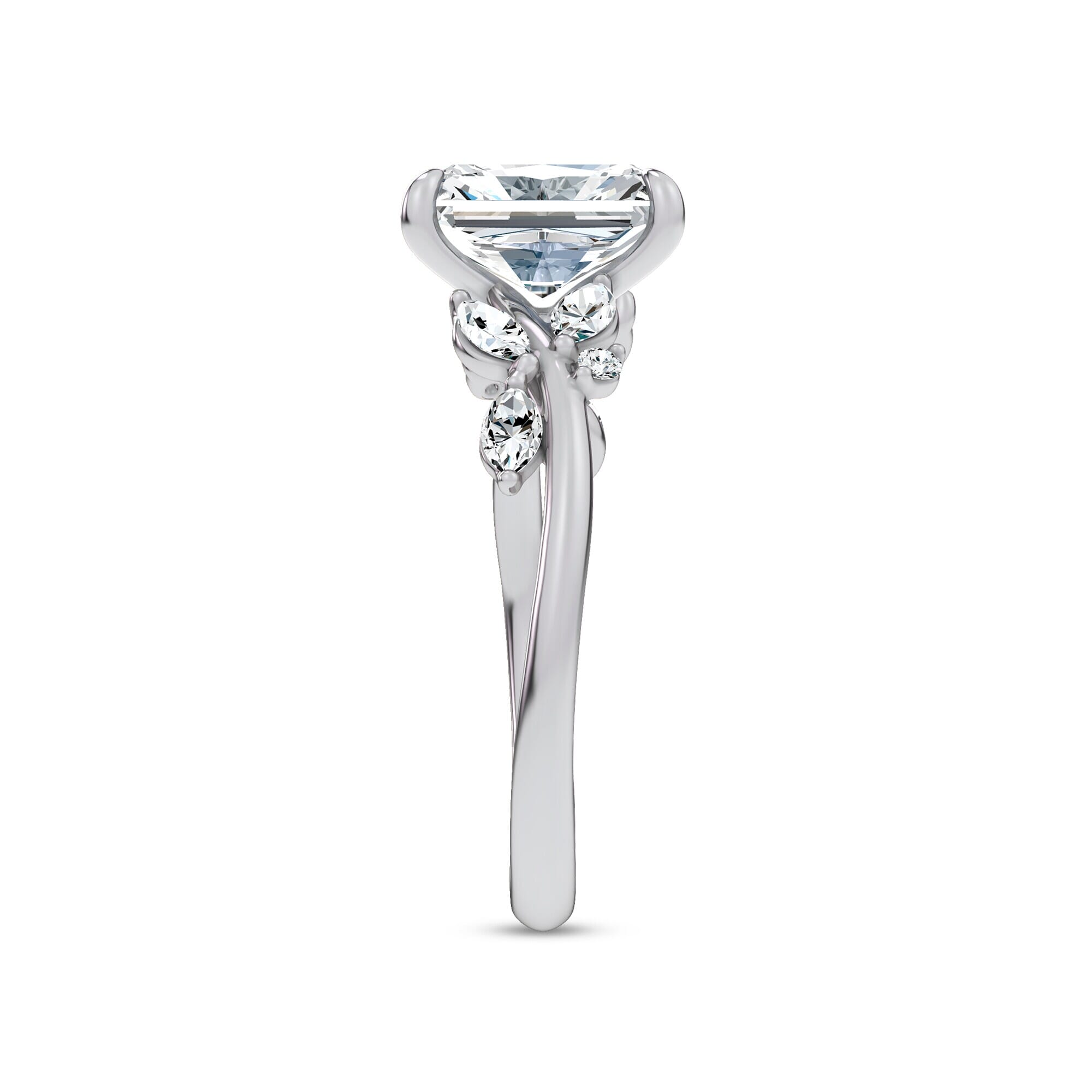 Nature-Inspired Engagement Radiant Ring