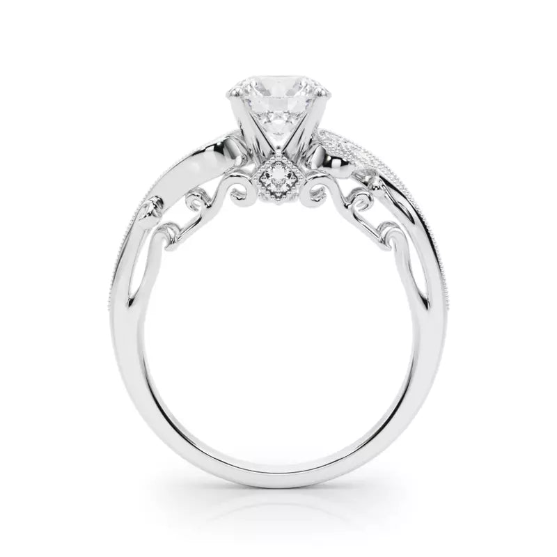 Vintage Inspired Round Engagement Ring