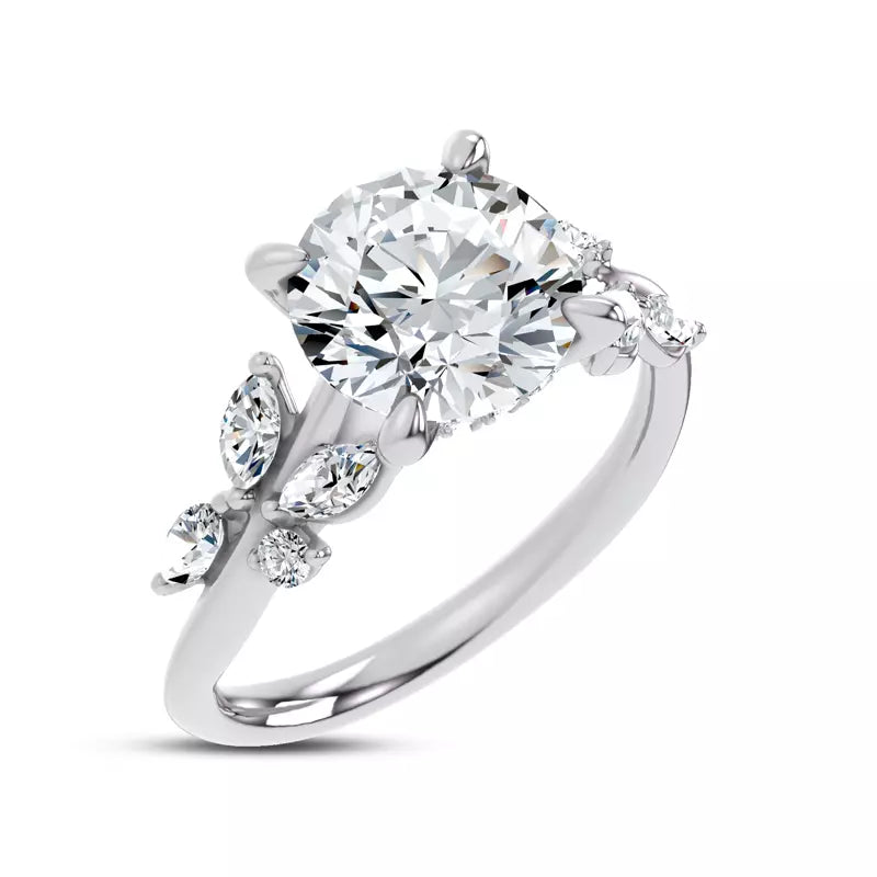 Nature-Inspired Engagement Round Ring