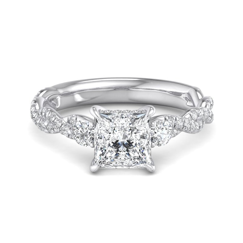 Princess Lab Grown Diamond Center Engagement Ring