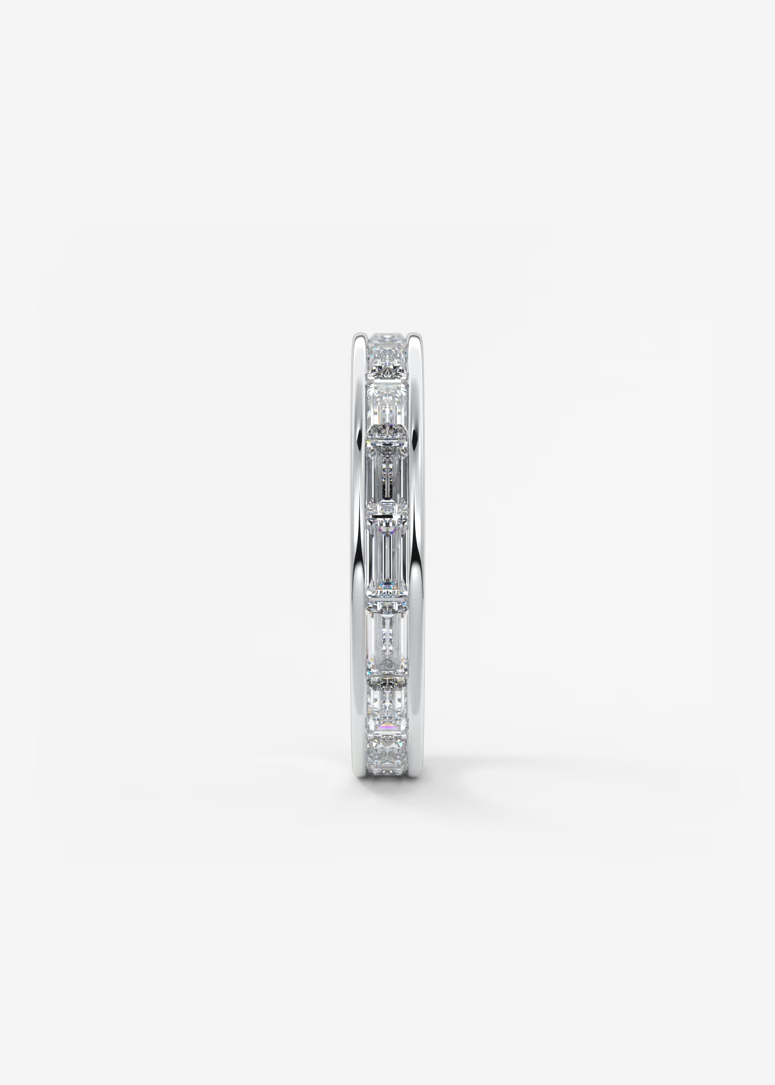 Baguette-Cut Full Eternity Band with Sleek Channel Setting