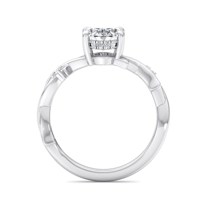Intertwined Grace Oval Lab Grown Diamond Center Engagement Ring
