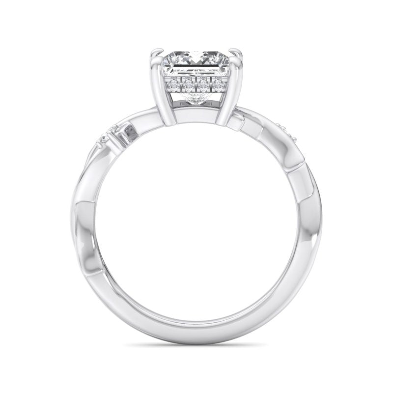 Intertwined Grace Princess Lab Grown Diamond Center Engagement Ring