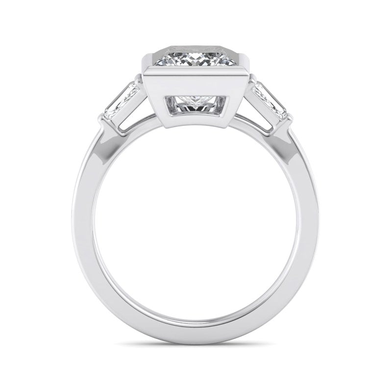 Timeless Bezel-Set Princess Lab Grown Diamond Center Engagement Ring