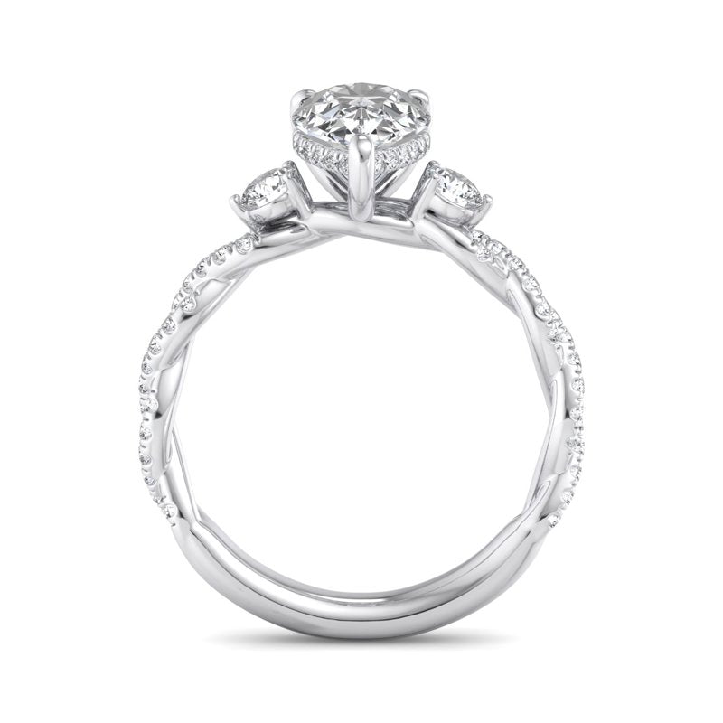 Pear Lab Grown Diamond Center Engagement Ring