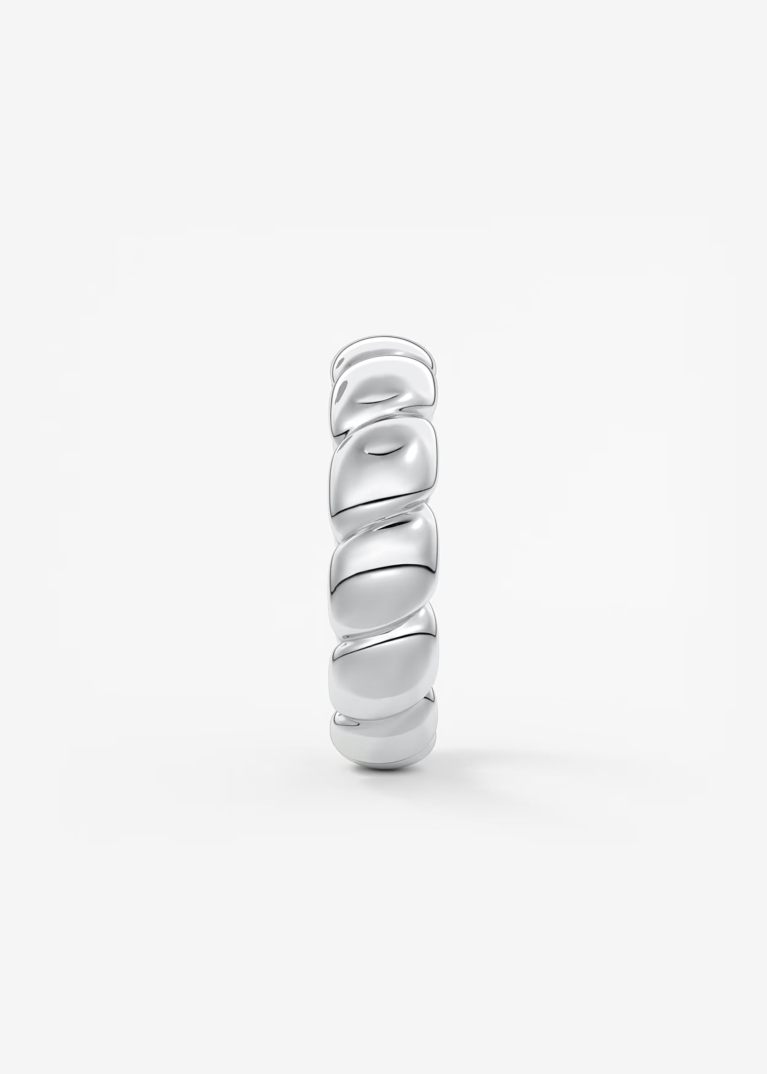 Gold Sculptural Band with Overlapping Leaf‑Inspired Design