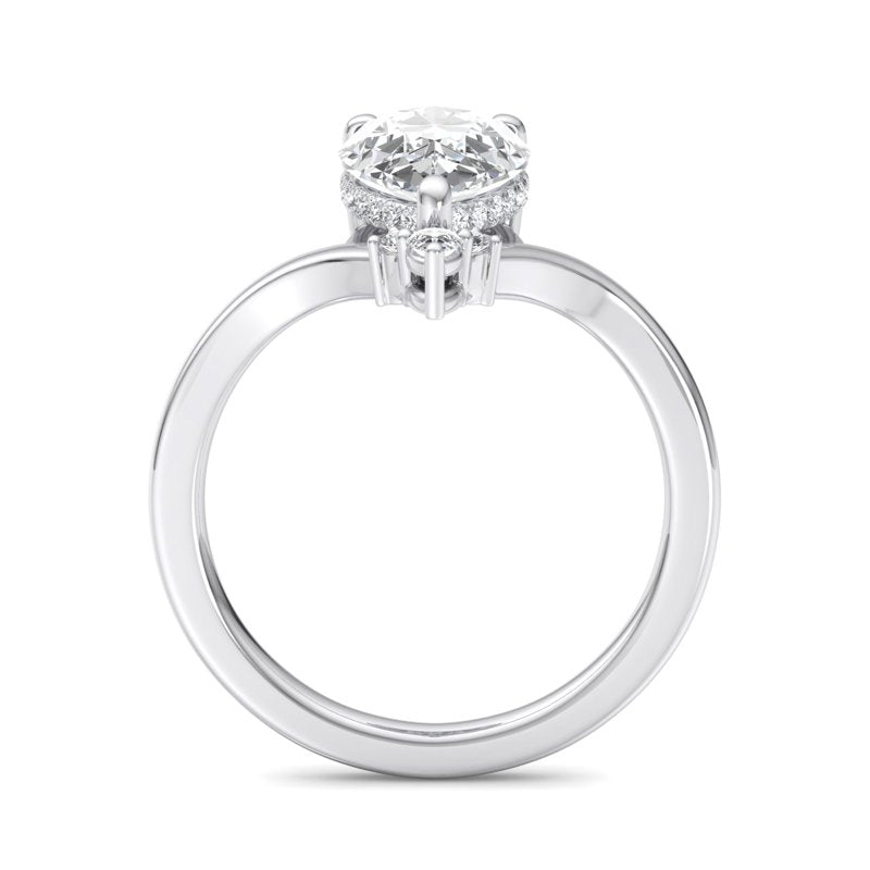 Radiant Tiered Sparkle Pear Lab Grown Diamond Center Engagement Ring