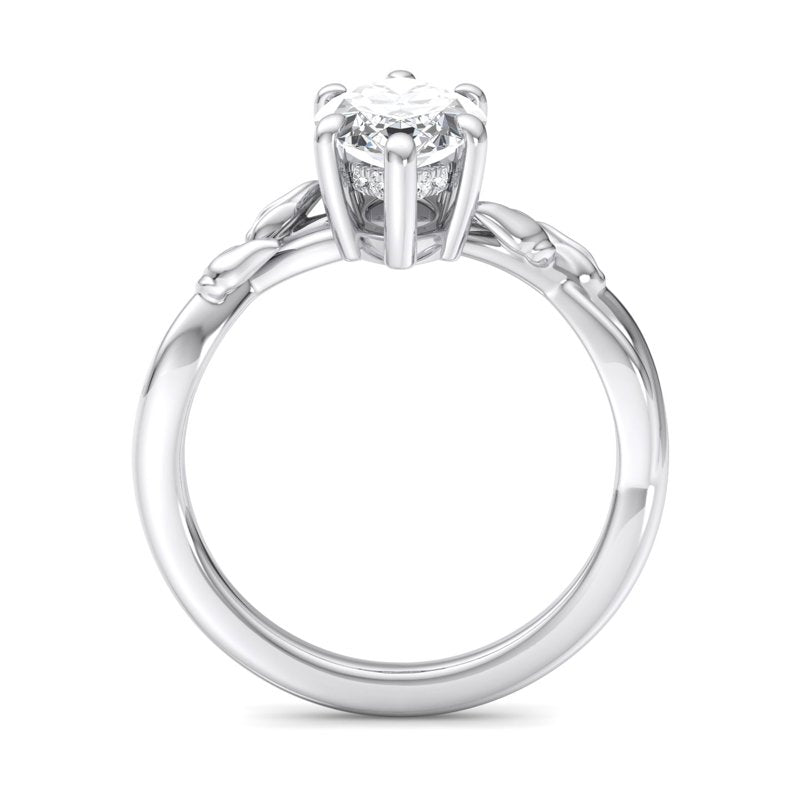 Nature-Inspired Marquise Lab Grown Diamond Center Engagement Ring