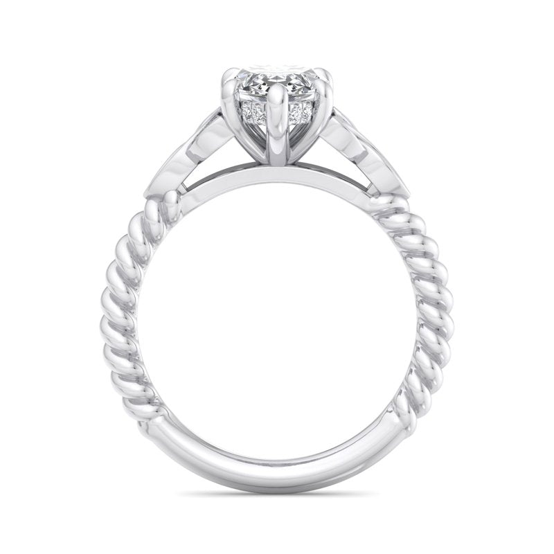 Twisted Vine Artisan Marquise Lab Grown Diamond Center Engagement Ring