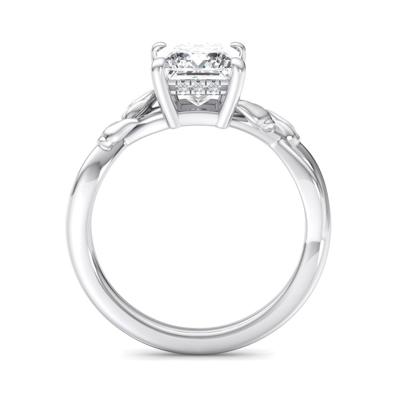 Nature-Inspired Princess Lab Grown Diamond Center Engagement Ring
