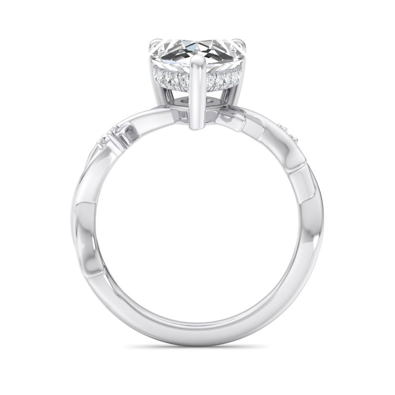 Intertwined Grace Pear Lab Grown Diamond Center Engagement Ring