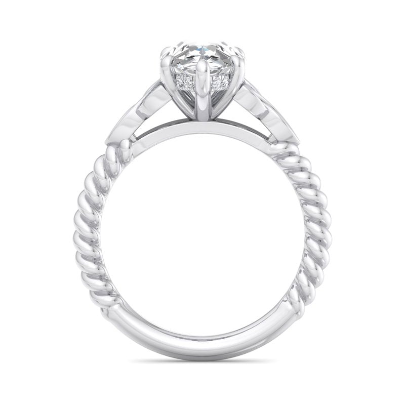 Twisted Vine Artisan Pear Lab Grown Diamond Center Engagement Ring