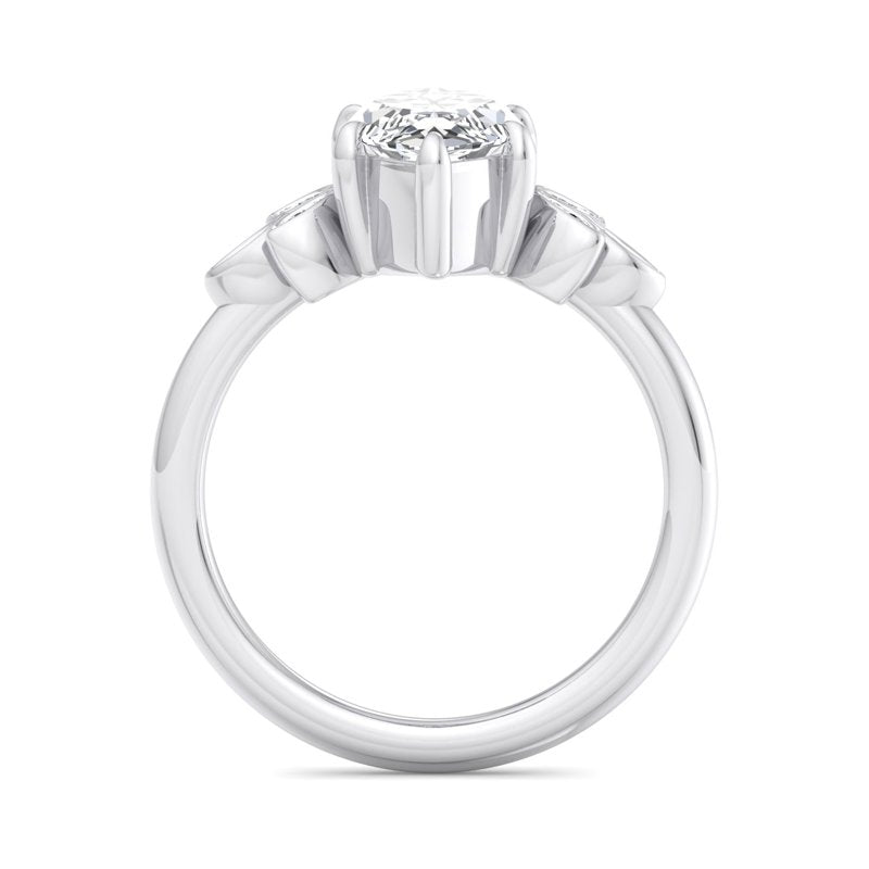 Floral Radiance Marquise Lab Grown Diamond Center Engagement Ring