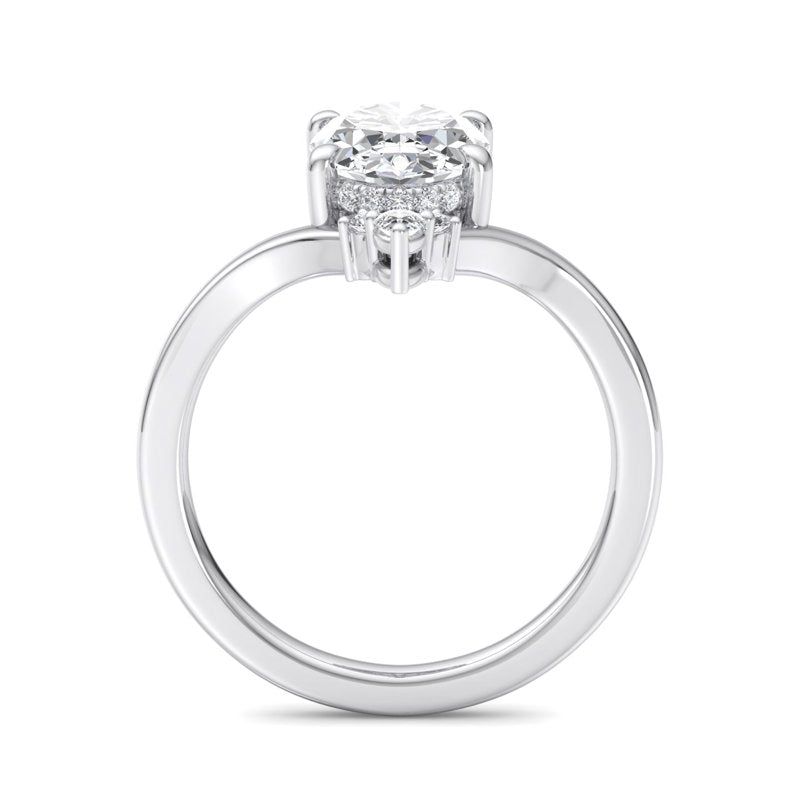 Radiant Tiered Sparkle Oval Lab Grown Diamond Center Engagement Ring