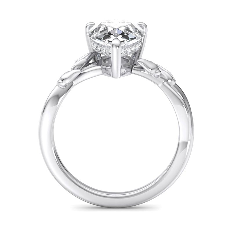 Nature-Inspired Pear Lab Grown Diamond Center Engagement Ring