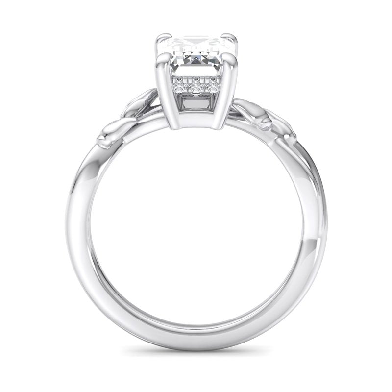 Nature-Inspired Emerald Lab Grown Diamond Center Engagement Ring