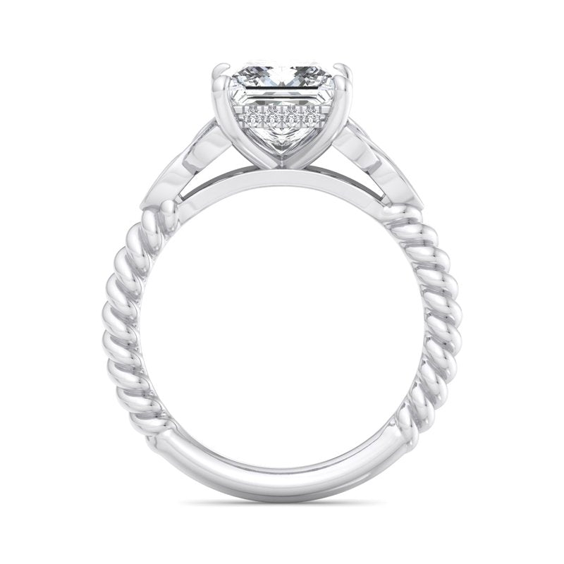 Twisted Vine Artisan Princess Lab Grown Diamond Center Engagement Ring