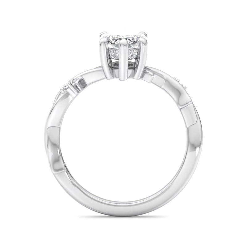 Intertwined Grace Marquise Lab Grown Diamond Center Engagement Ring