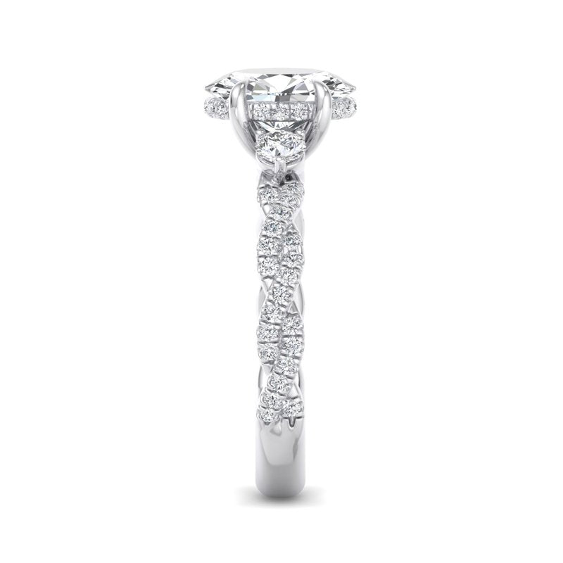 Oval Lab Grown Diamond Center Engagement Ring