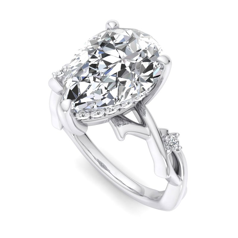 Intertwined Grace Pear Lab Grown Diamond Center Engagement Ring