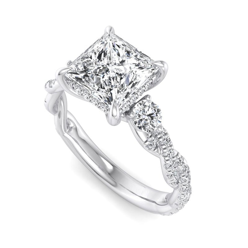 Princess Lab Grown Diamond Center Engagement Ring