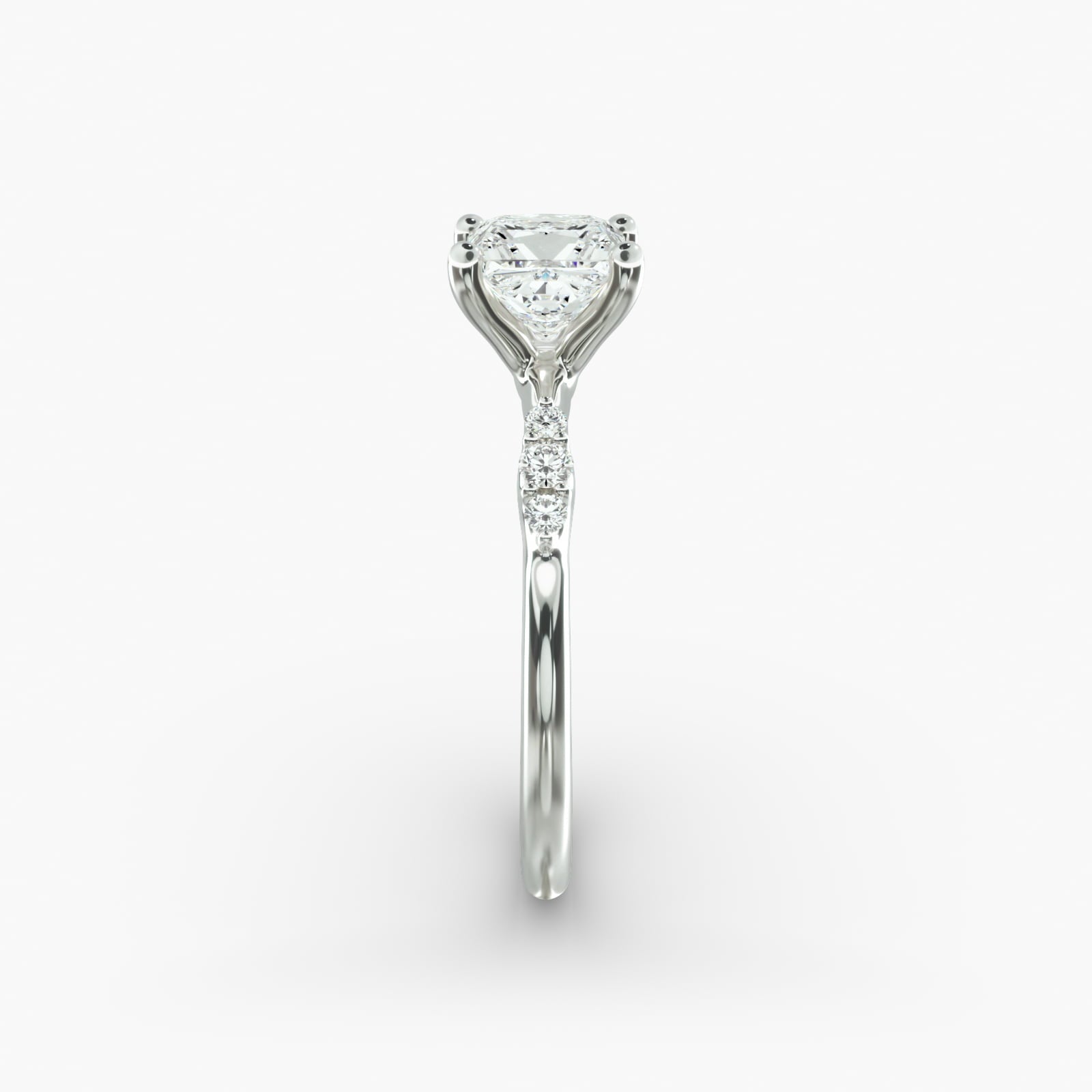 Graduated Sparkle Princess Lab Grown Diamond Center Engagement Ring