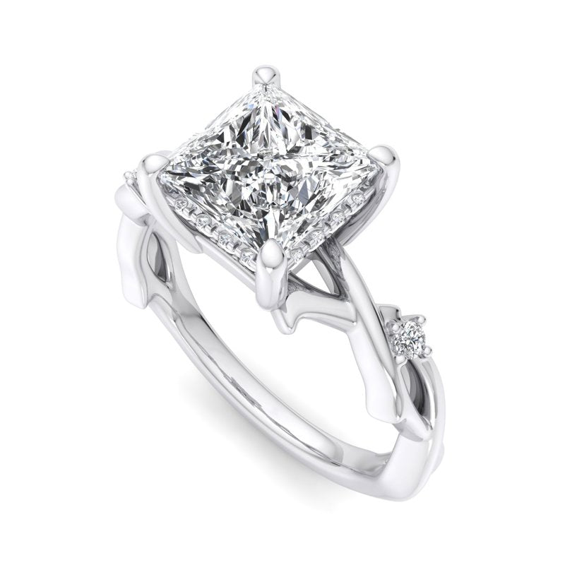Intertwined Grace Princess Lab Grown Diamond Center Engagement Ring