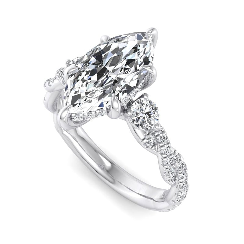 Marquise Lab Grown Diamond Center Engagement Ring