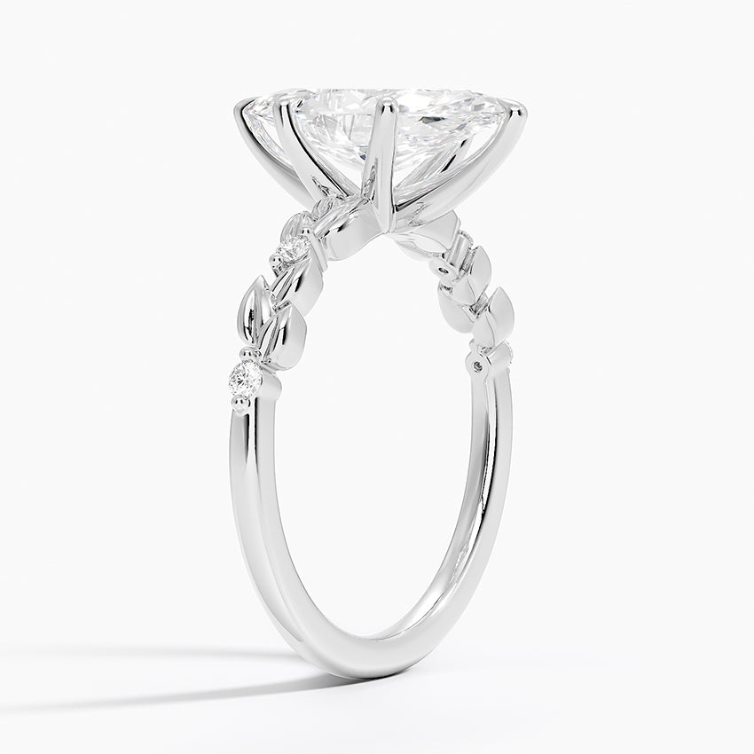 Vine Bloom Milgrain Marquise Lab Grown Diamond Center Engagement Ring