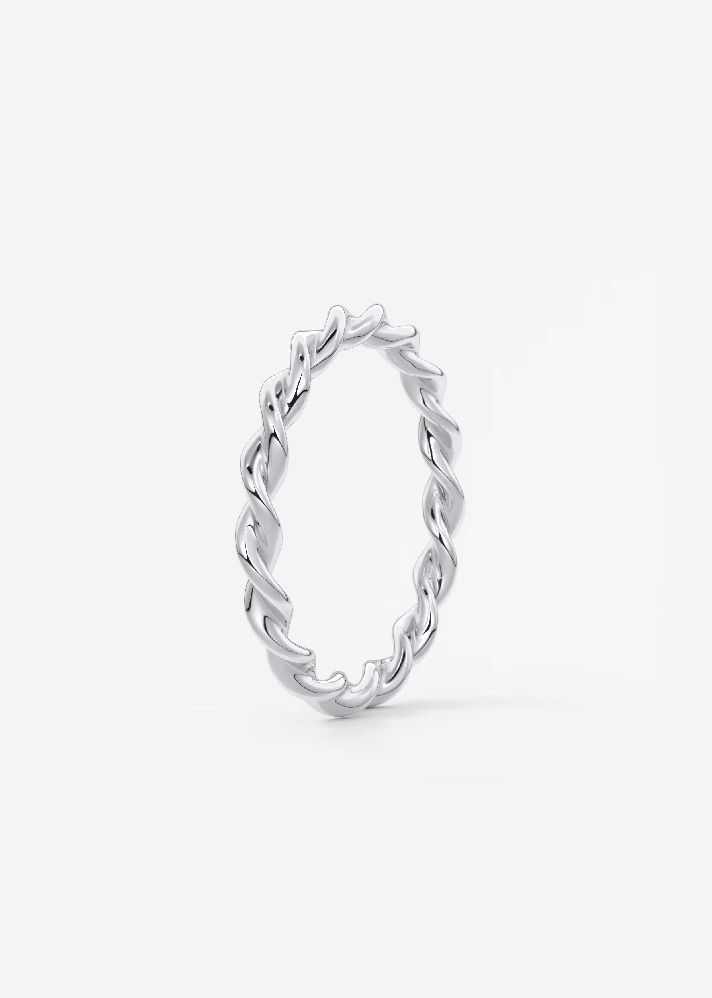 Polished Gold Rope‑Twist Band with Interwoven Spiral Design