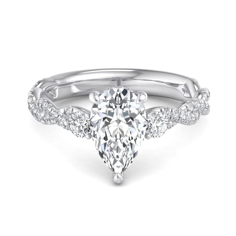 Pear Lab Grown Diamond Center Engagement Ring