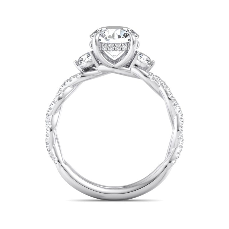 Round Lab Grown Diamond Center Engagement Ring