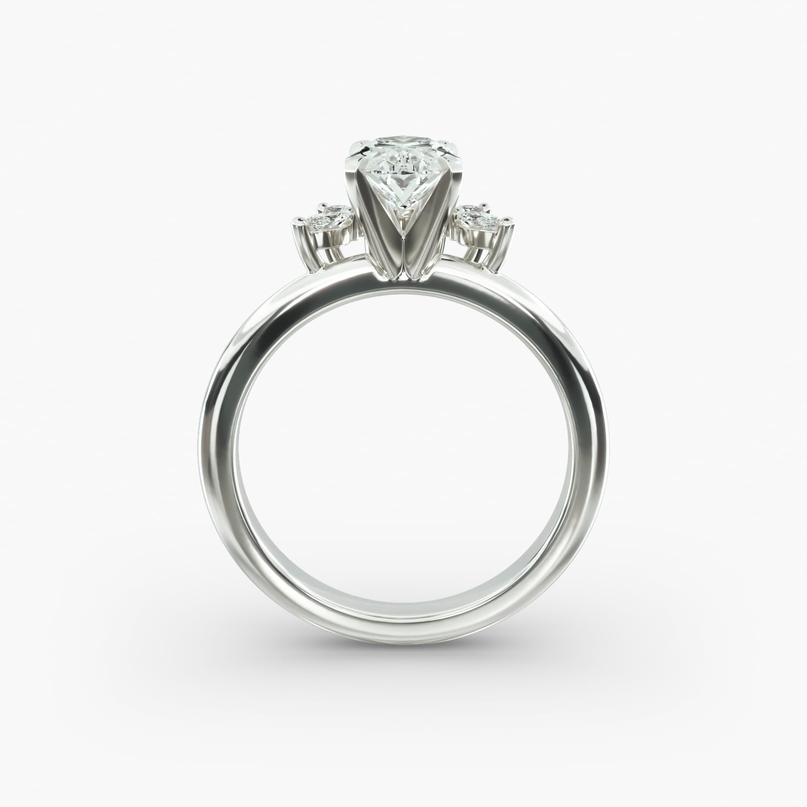 Crown Bloom Halo Oval Lab Grown Diamond Center Engagement Ring