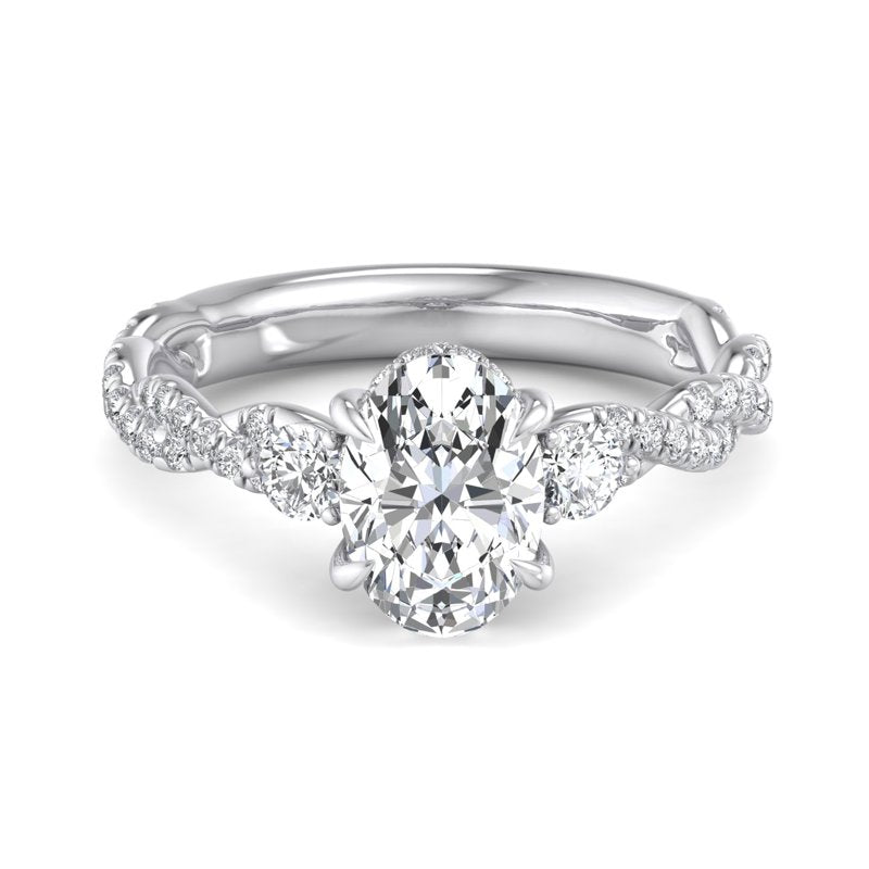 Oval Lab Grown Diamond Center Engagement Ring