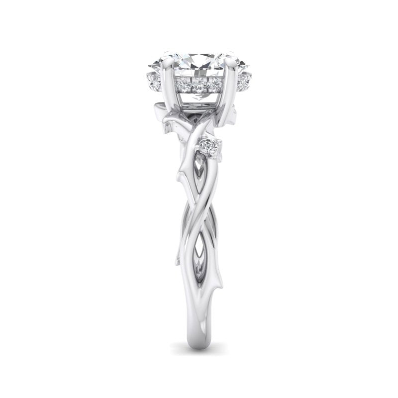 Intertwined Grace Oval Lab Grown Diamond Center Engagement Ring