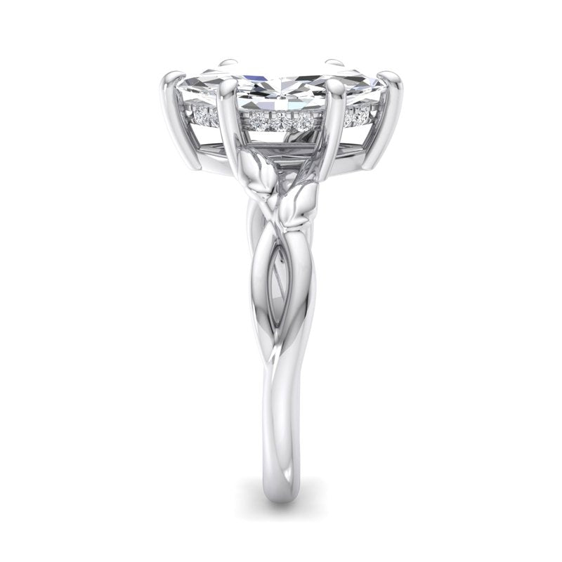 Nature-Inspired Marquise Lab Grown Diamond Center Engagement Ring