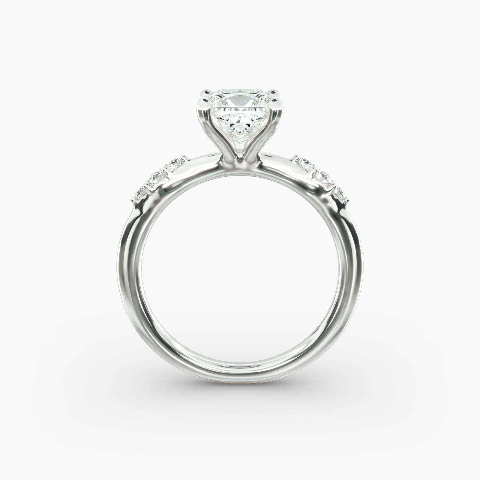 Graduated Sparkle Princess Lab Grown Diamond Center Engagement Ring