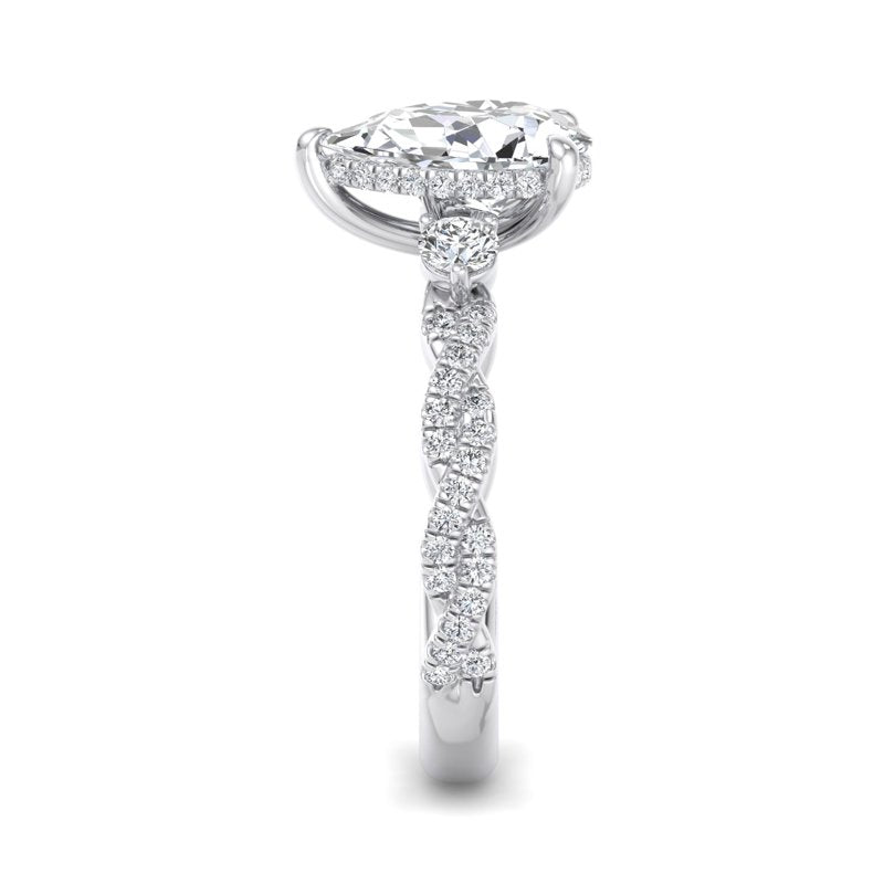 Pear Lab Grown Diamond Center Engagement Ring