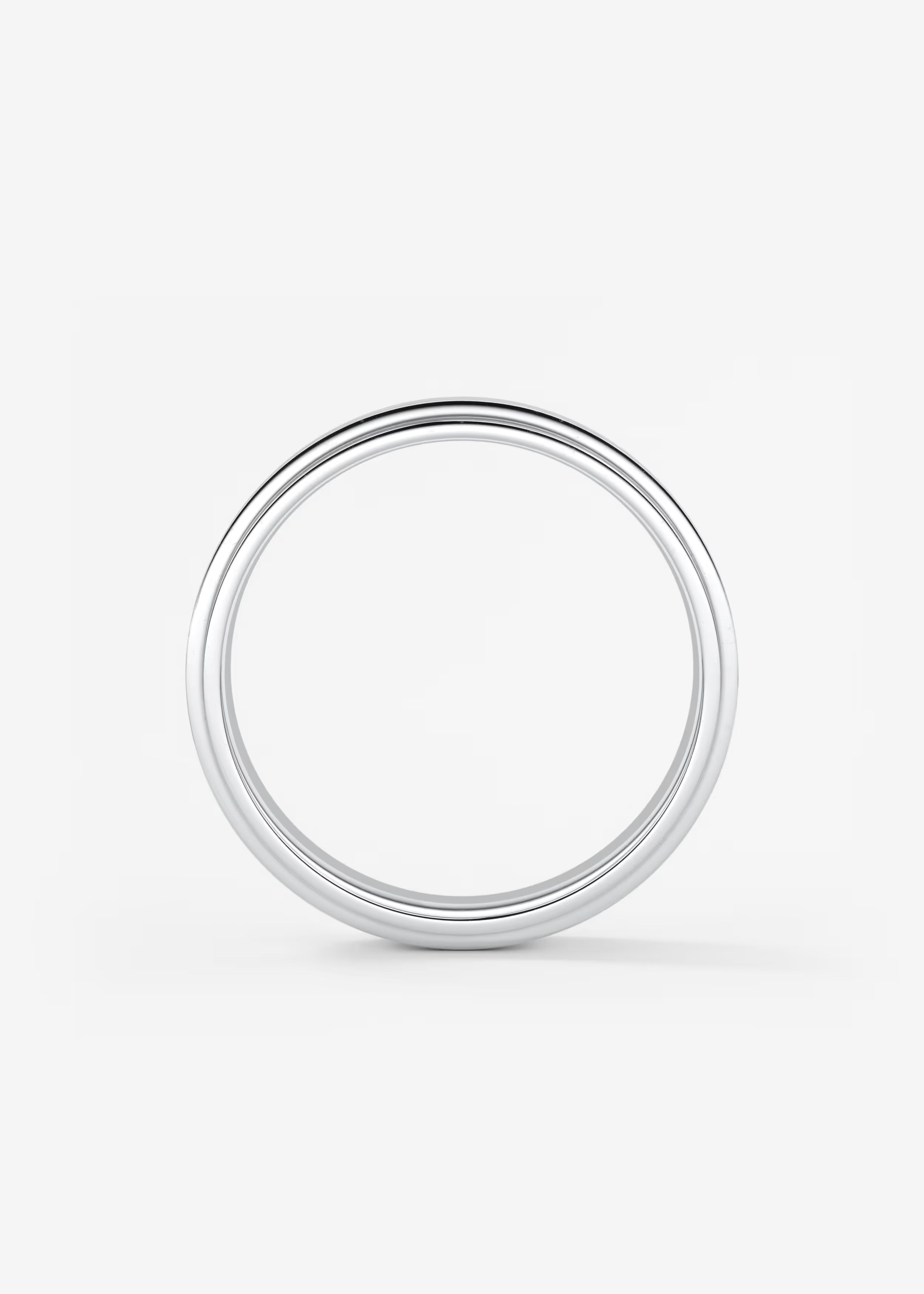 Matte Brushed Gold Band with Polished Interior and Beveled Edge